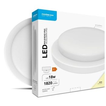 LED-valgusti/plafoon MODEE ümmargune 18W 4000K IP65 (1820 luumenit), D195x35mm, valge