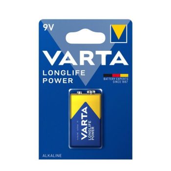 Patarei Varta Longlife Power 6LR61, 9V, 1tk/pakendis