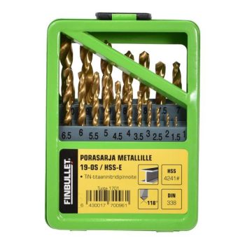 Metallipuuride komplekt FINBULLET 1-10mm, 19-osaline