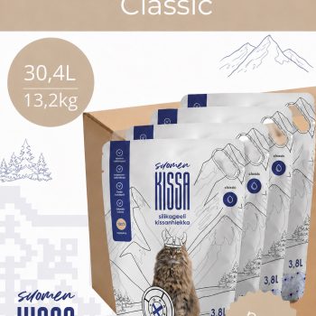 Suomen Kissa lõhnatu silikageelist kassiliiv 30,4L