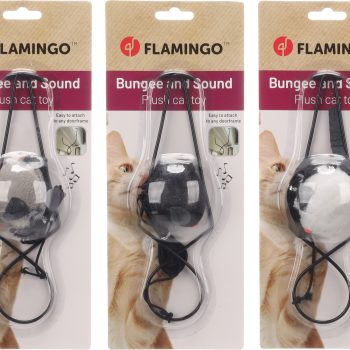 Flamingo ukse külge riputatav heliga mänguhiir kassidele mix