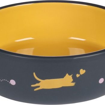 Flamingo Rani kollane söögi- ja joogikauss kassile ∅ 13,5cm 380ml